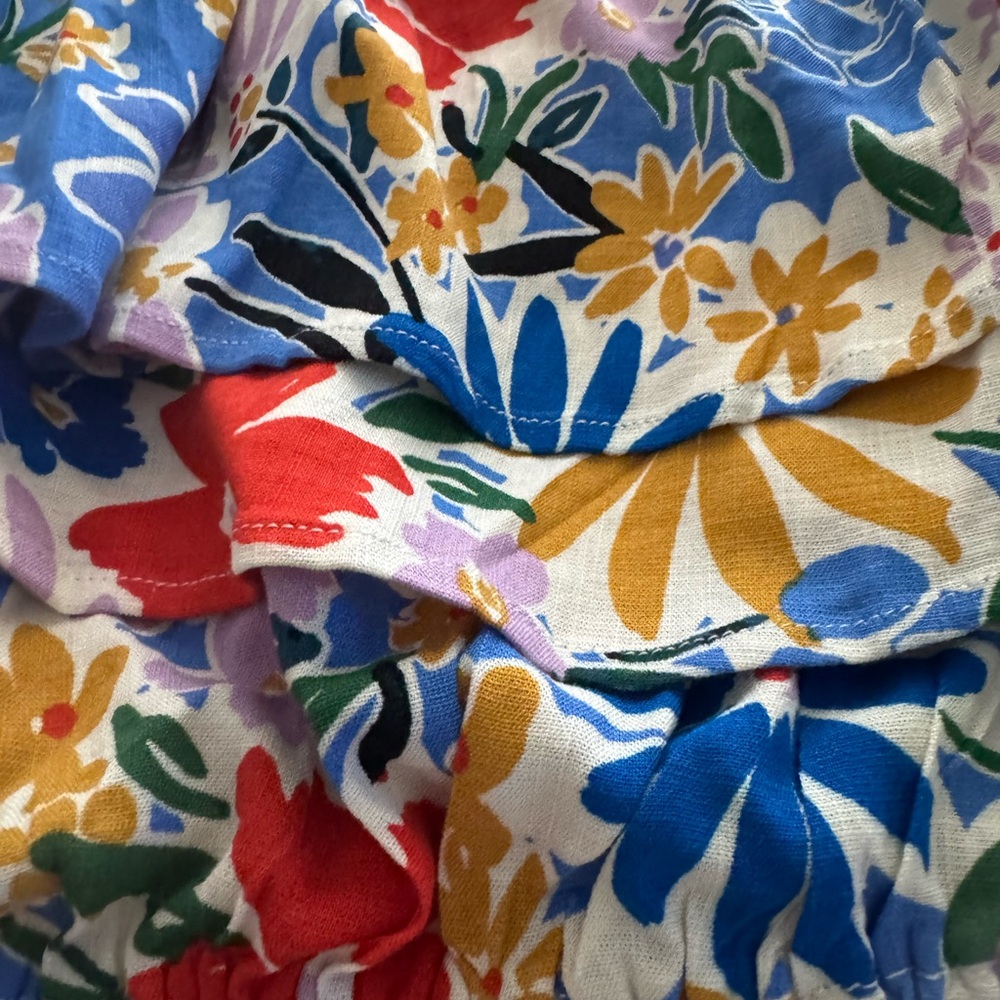 NWT Sugarlips Multicolor Ruffle One-Shoulder Crop Top - Picture 5 of 9